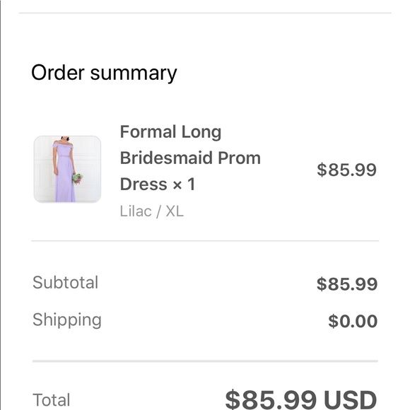 Lilac formal gown - Picture 4 of 4